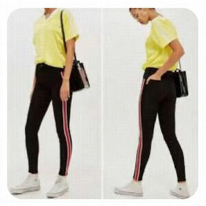 Top Shop Moto Jamie Black Denim/Pants/Jeans